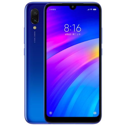 Смартфон Xiaomi Redmi 7 32Gb Blue (РСТ), 6,26" IPS (2280x1080), Snapdragon 632 (8x1.8Ghz), A8.1, 3Gb/32Gb, 12Mp+2Mp/8Mp, 4000 mAh Смартфон Xiaomi Redmi 7 32Gb Blue (РСТ), 6,26" IPS (2280x1080), Snapdragon 632 (8x1.8Ghz), A8.1, 3Gb/32Gb, 12Mp+2Mp/8Mp, 4000 mAh